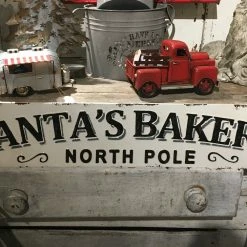 TheHolidayBarn.com Christmas Santa's Bakery North Pole Metal Sign