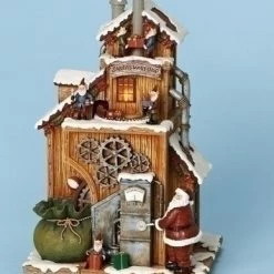 The Holiday Barn Santa's Workshop Music Box Christmas Music Boxes