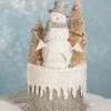 Bethany Lowe Platinum Smiley Snowman On Box