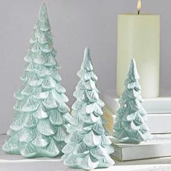 Raz New! Snowy Blue Porcelain Trees