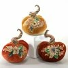 Katherine's Collection Spice Traditions Velvet Pumpkins New!