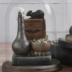 K&K Interiors Spooky Spells Cloche With Rat
