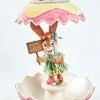 Katherine's Collection New! Spring Showers Bunny With Umbrella Candy Dish