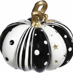 TheHolidayBarn.com Starry Night Pumpkin, Black & White