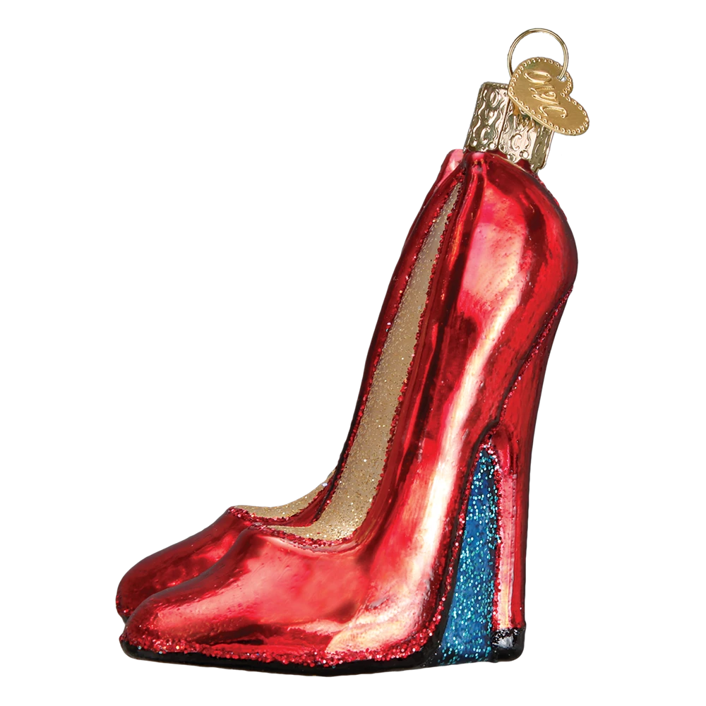 Old World Christmas Red Spike Heels Ornament