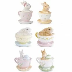 TheHolidayBarn.com New! Tea Cup Bunnies