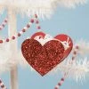 Bethany Lowe New! Tin Glitter Heart Bucket Mini Ornament