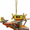 TheHolidayBarn.com Tin Toy Sea Plane Reproduction Ornament