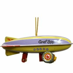 TheHolidayBarn.com Christmas Tin Toy Zeppelin Reproduction Ornament