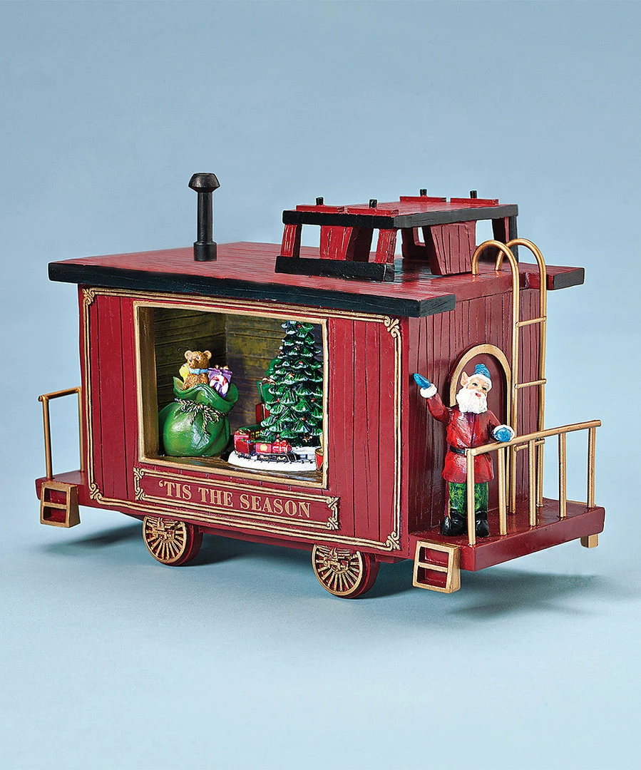 The Holiday Barn Christmas Music Boxes Caboose Christmas Music Box