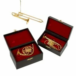 Kurt Adler Trombone, French Horn & Baritone Horn Ornaments