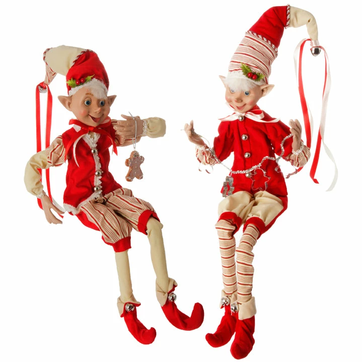 Raz Vintage Christmas Elves New!
