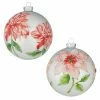 Raz Watercolor Poinsettia Ball Ornaments New!