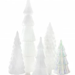 Cody Foster New! White Candy Glass Trees, Large