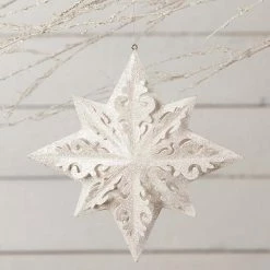 Bethany Lowe Winter White Paper Snowflake Ornament