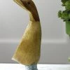 Dcuk Wooden Duck With Blue Welly Boots, Medium New!