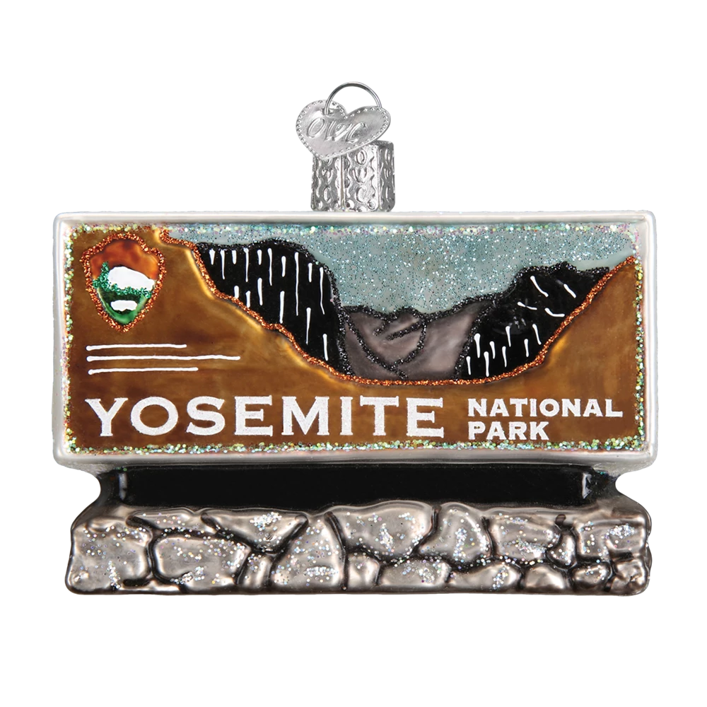 TheHolidayBarn.com Christmas Yosemite National Park Sign Ornament